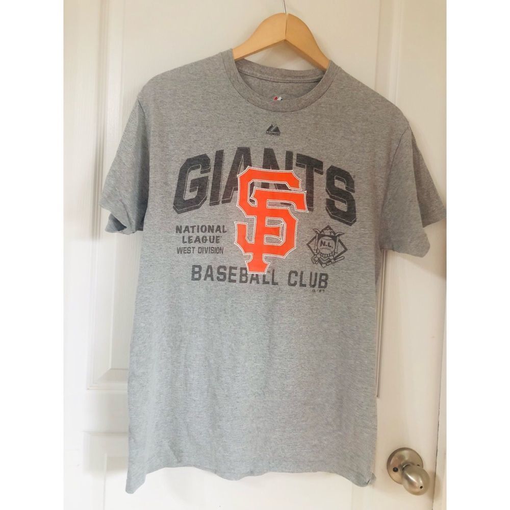 Majestic San Francisco Giants Grey Tee with Orange Logo